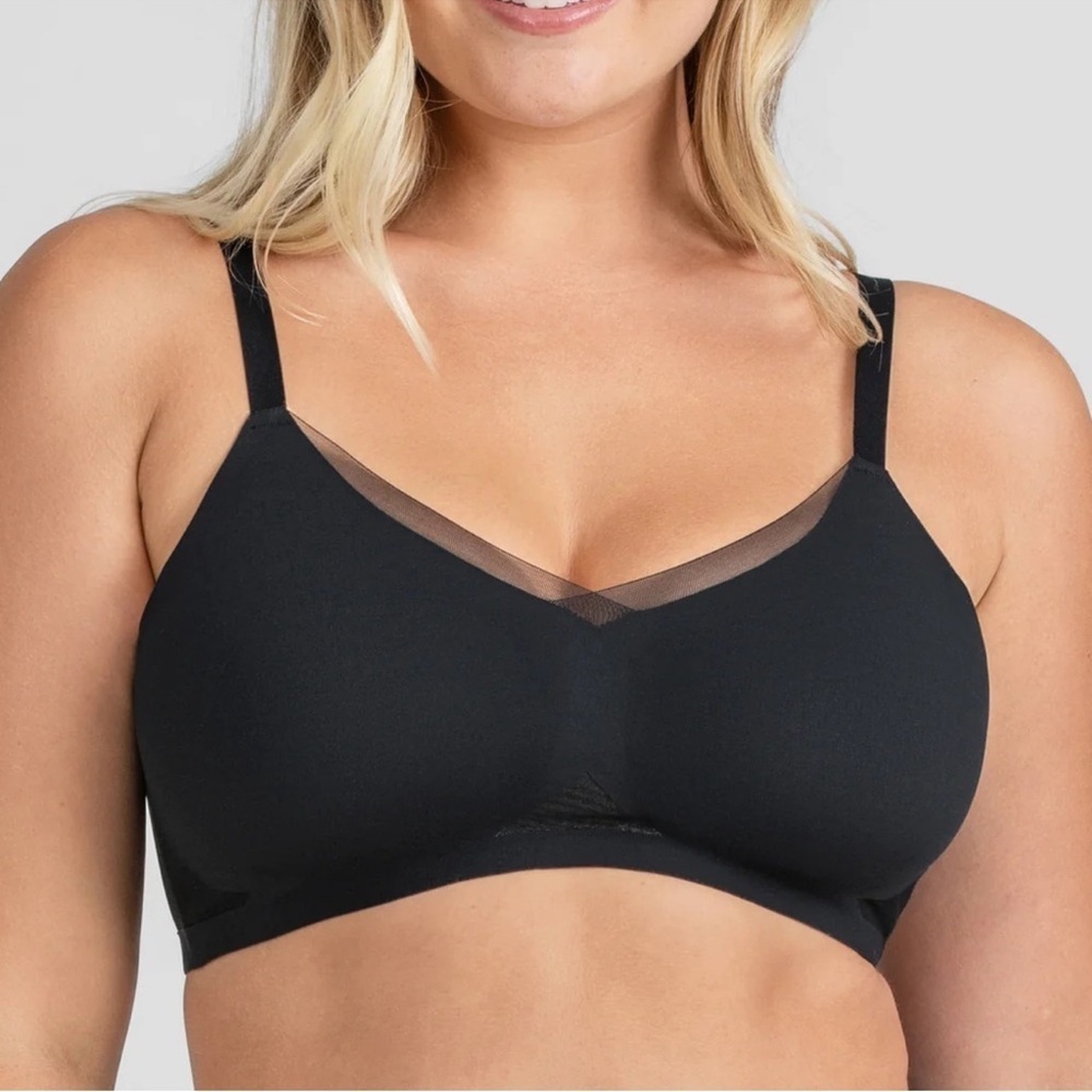 Honeylove Black CrossOver Wireless Bra 1X 40C 40D